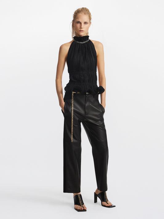 CHAIN PLEAT HALTER by DION LEE | jellibeans