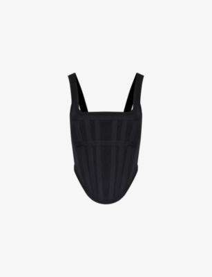 Corset slim-fit stretch-cotton top by DION LEE