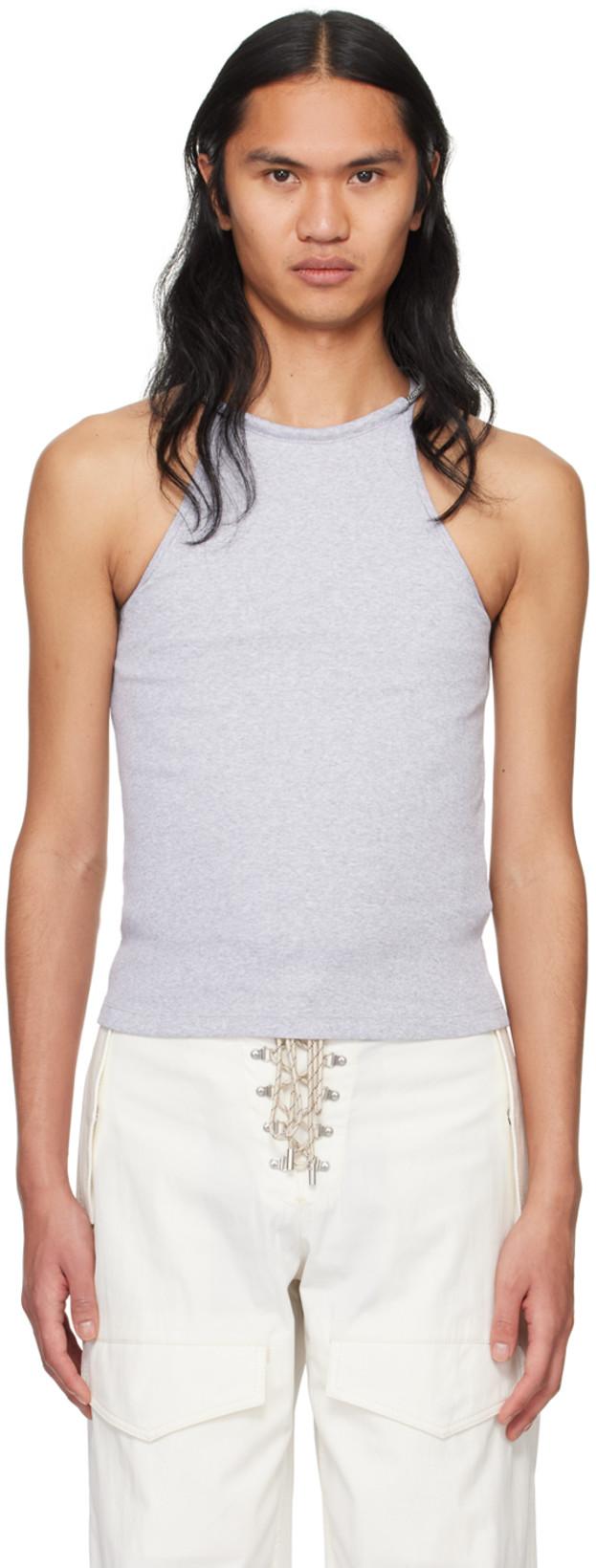 Gray Barball Tank Top by DION LEE