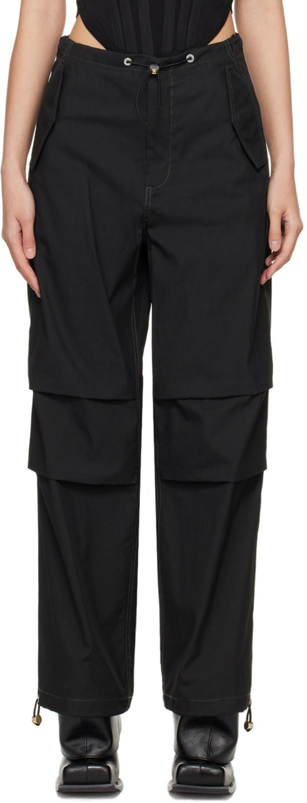 Gray Parachute Trousers by DION LEE