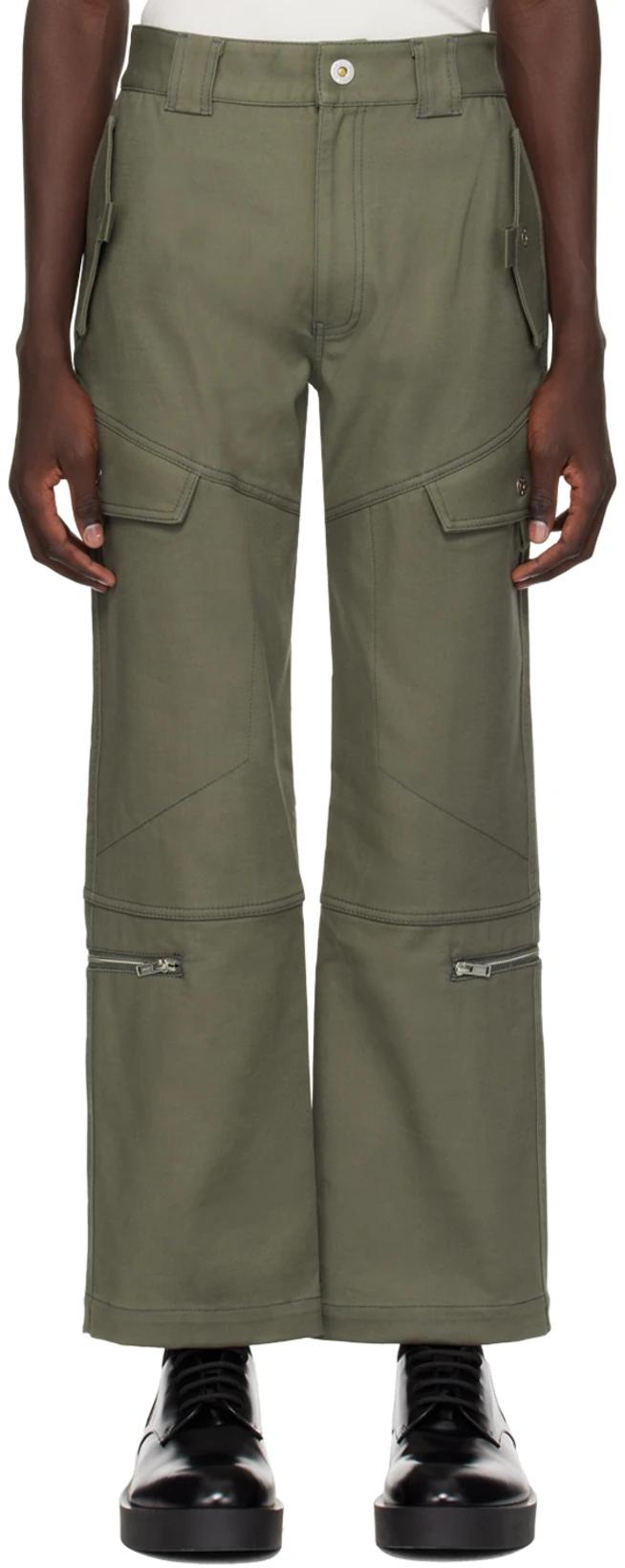 Green Tactical Cargo Pants by DION LEE
