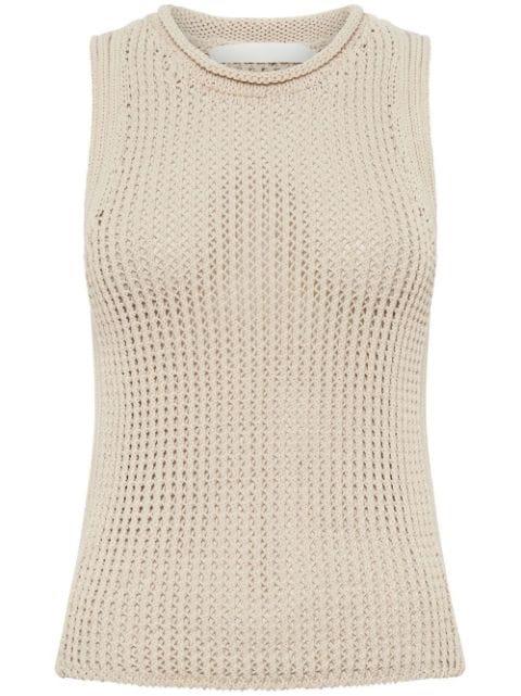 Grid Mesh tank top by DION LEE