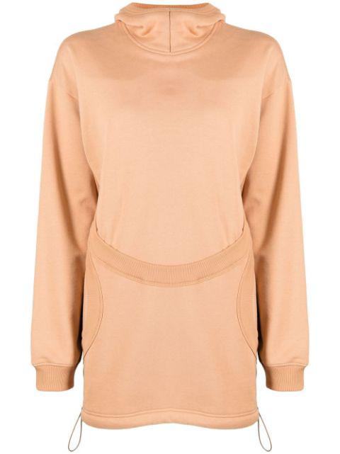 Interlock Mask drawstring hoodie by DION LEE