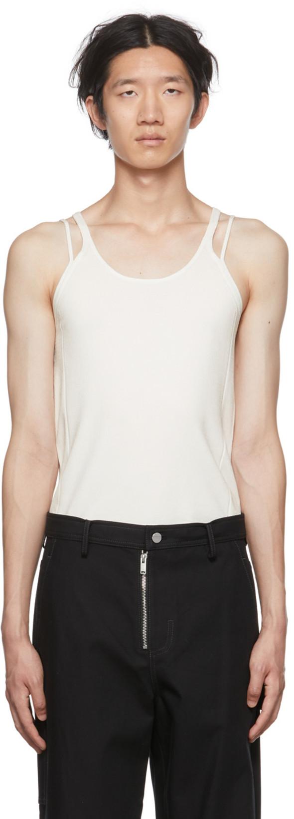 Ivory Density Tank Top by DION LEE