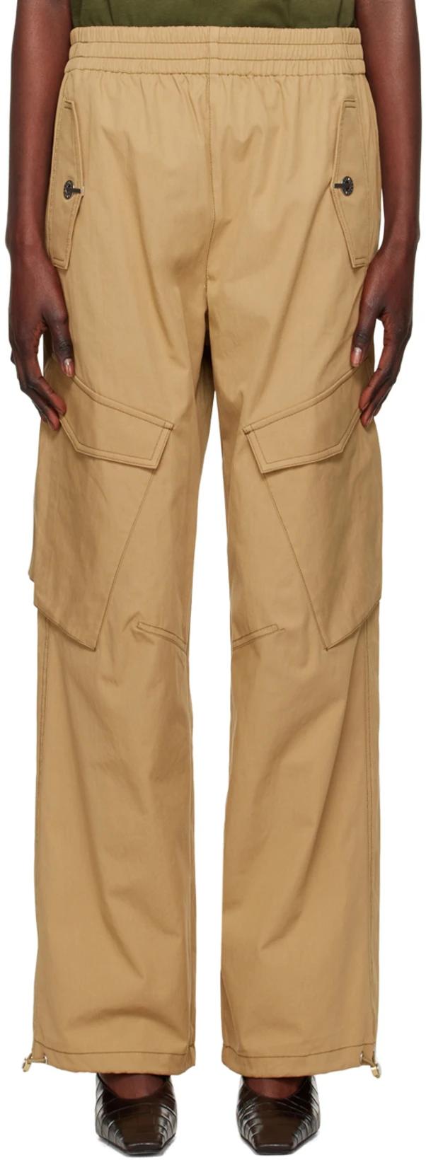 Khaki Latch Trousers by DION LEE