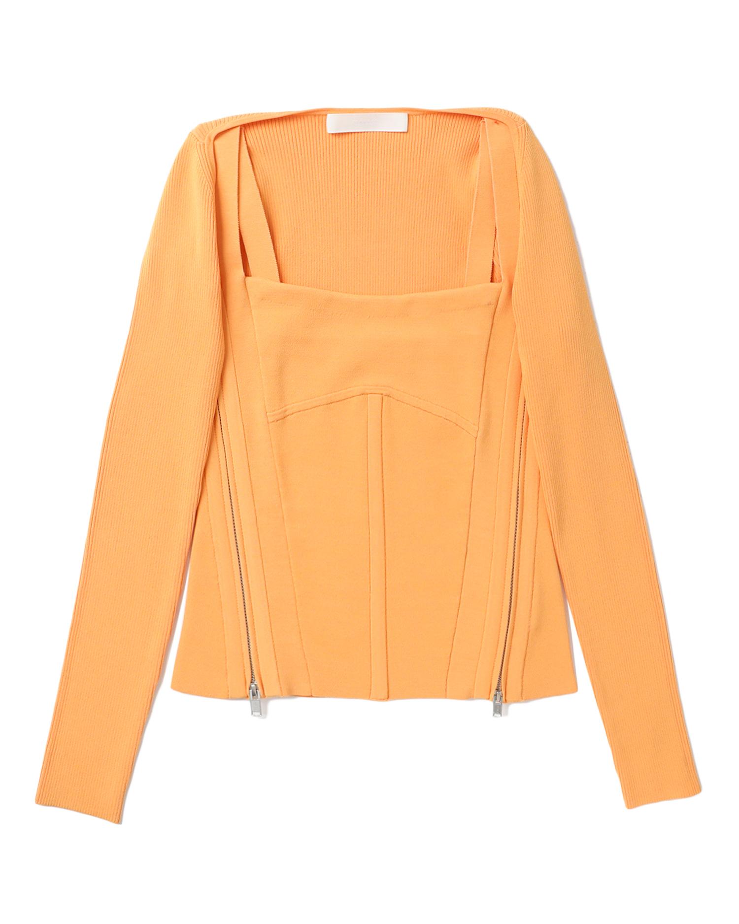 Moto zip up corset by DION LEE