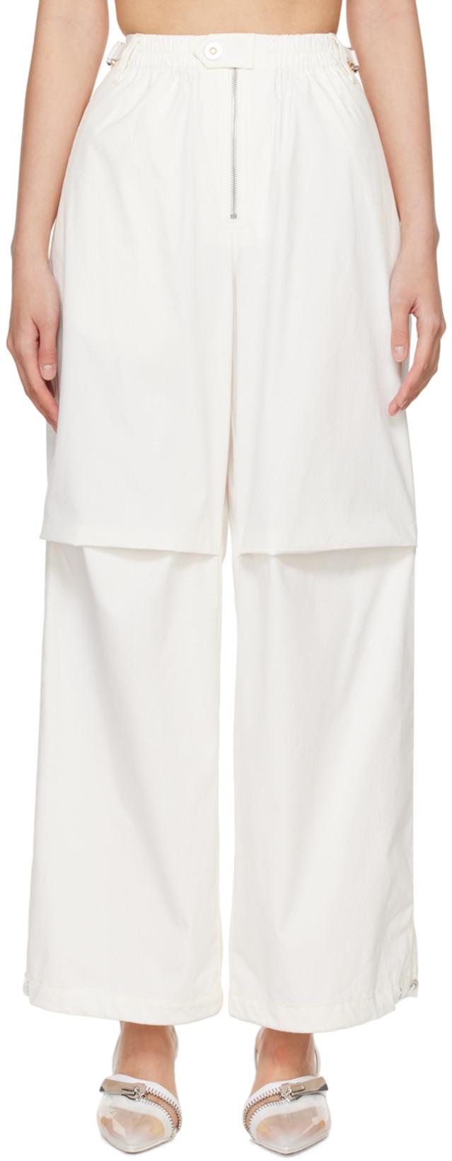 Off-White Flight Trousers by DION LEE