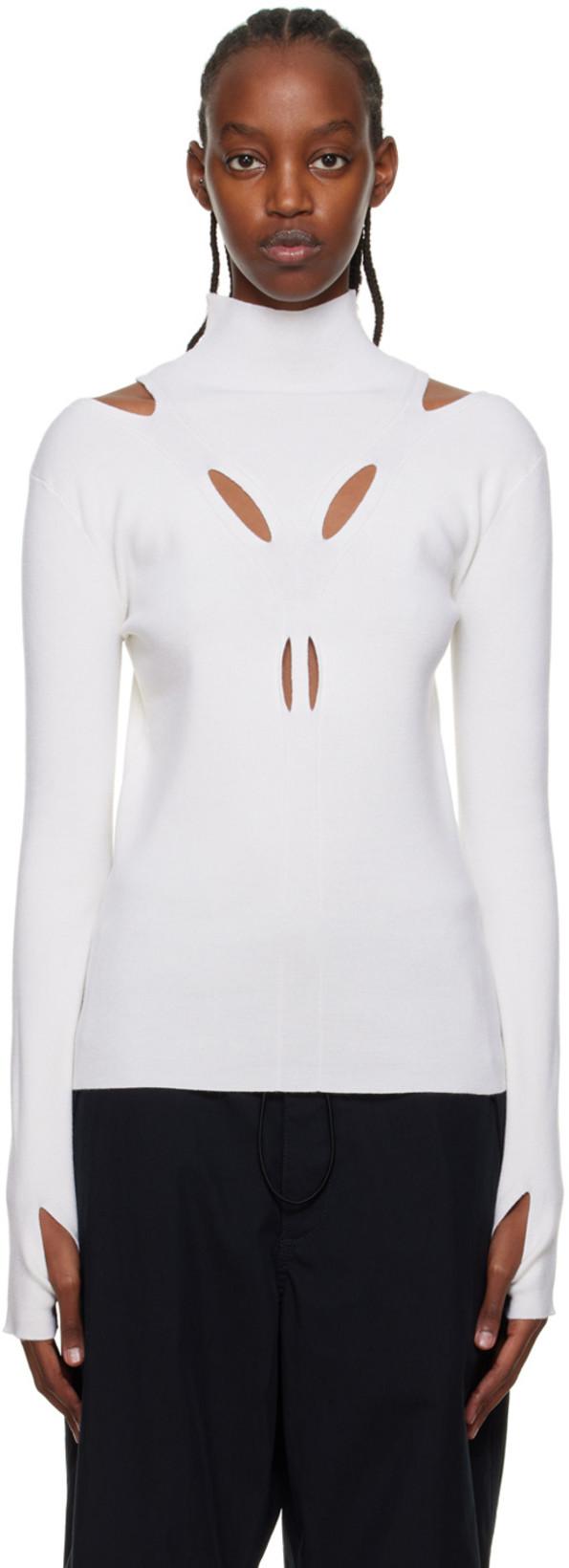 Off-White Skivvy Turtleneck by DION LEE