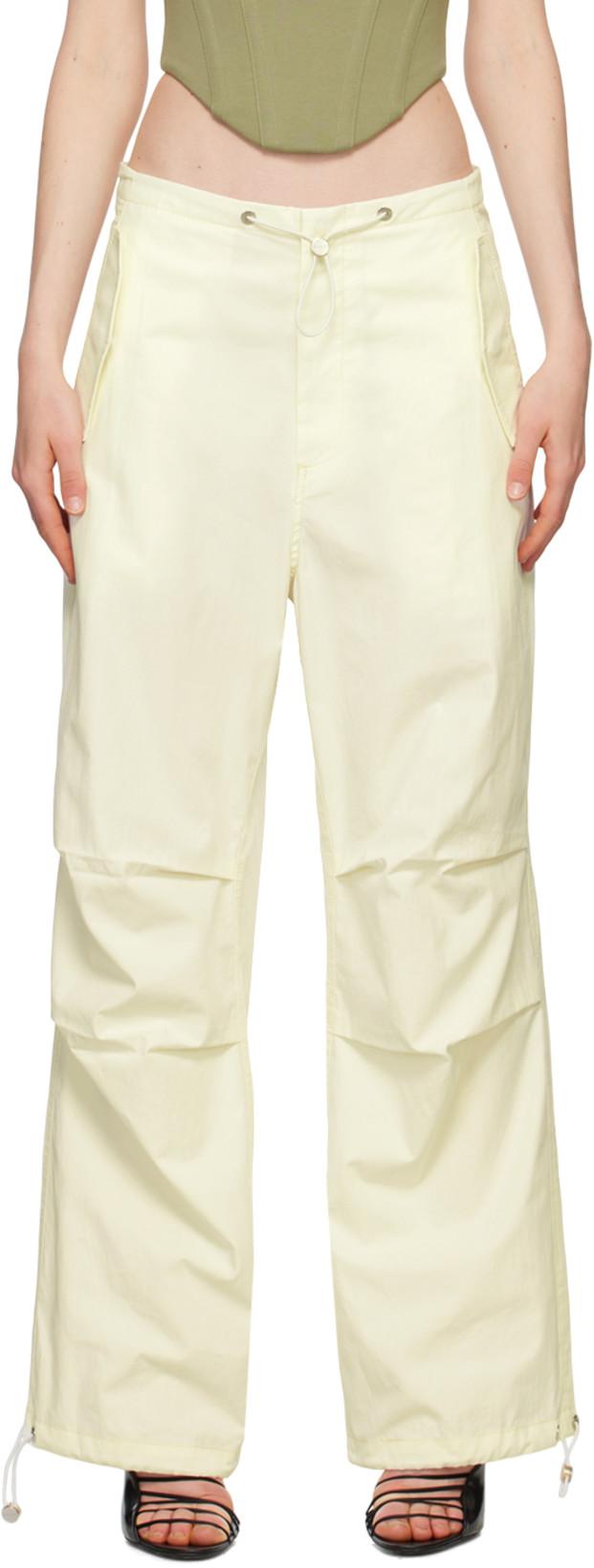 Off-White Toggle Parachute Trousers by DION LEE
