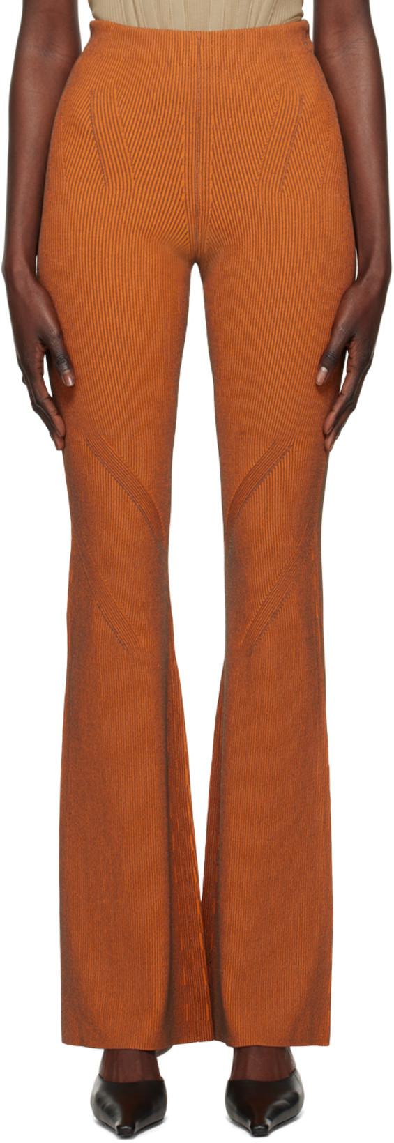 Orange Angled Trousers by DION LEE