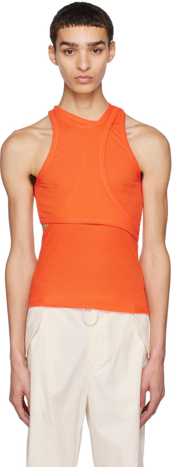 Orange Modular Tank Top by DION LEE