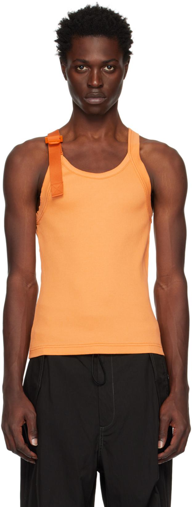 Orange Safety Slider Tank Top by DION LEE