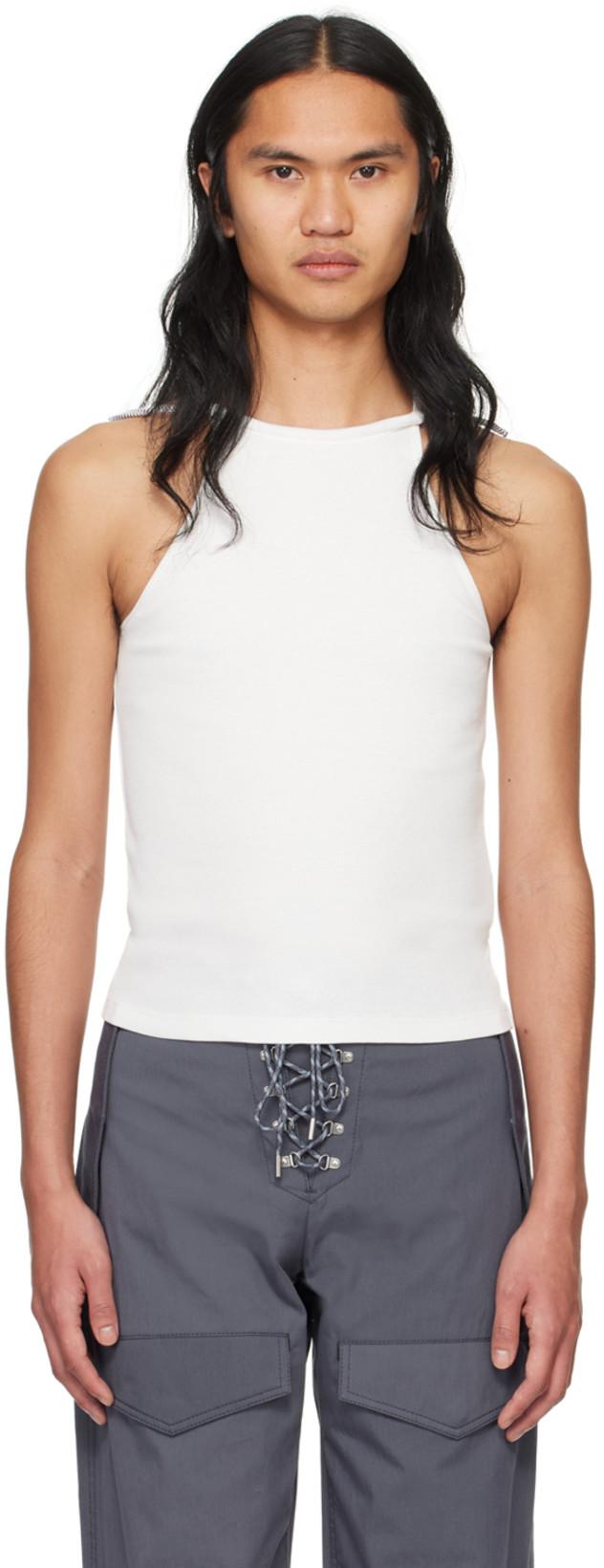 White Barball Tank Top by DION LEE