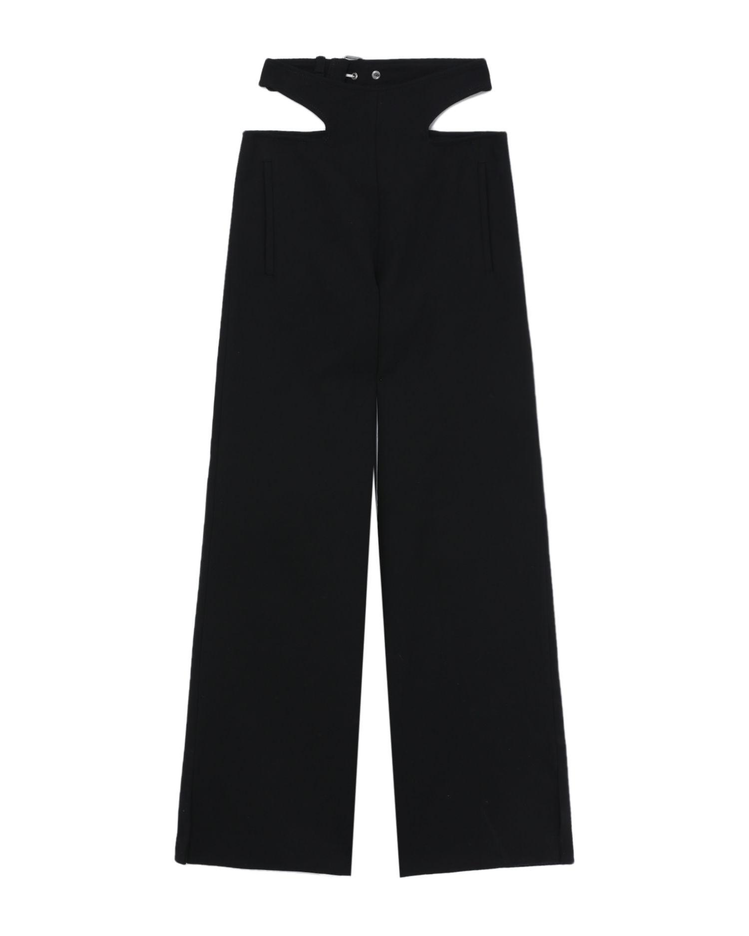 Y-front buckle trousers by DION LEE