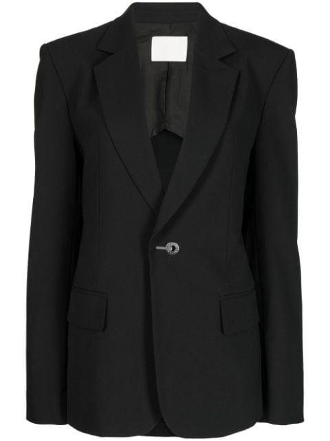 belted single-breasted blazer by DION LEE