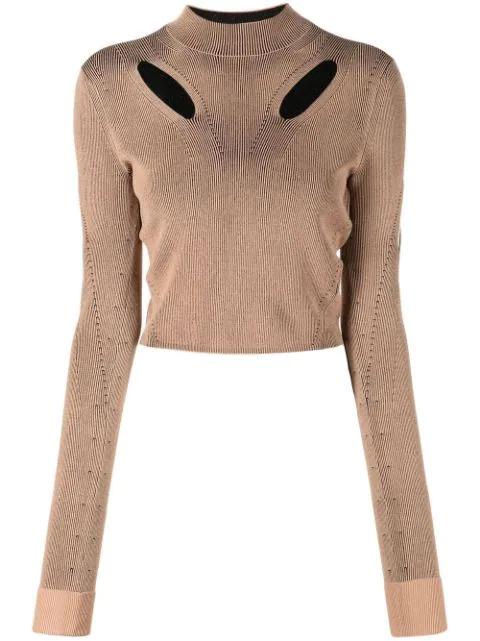 cut-out cropped sweater by DION LEE