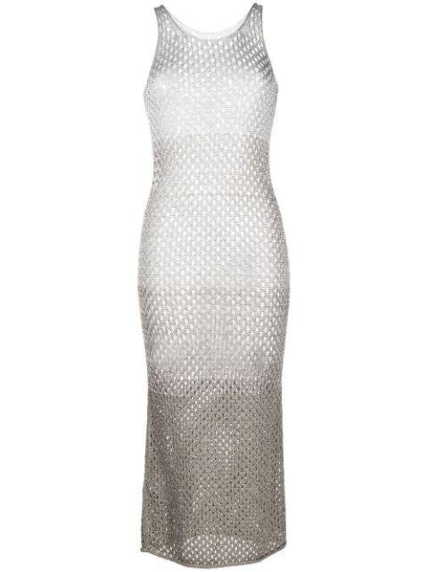 metallic mesh gown by DION LEE
