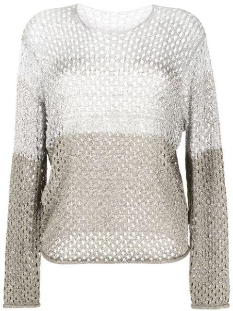 metallic mesh knit jumper by DION LEE