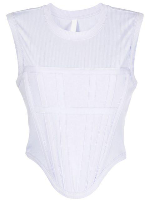 ribbed corset top by DION LEE