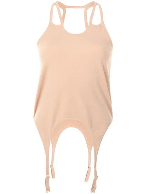 teardrop hoisery tank top by DION LEE