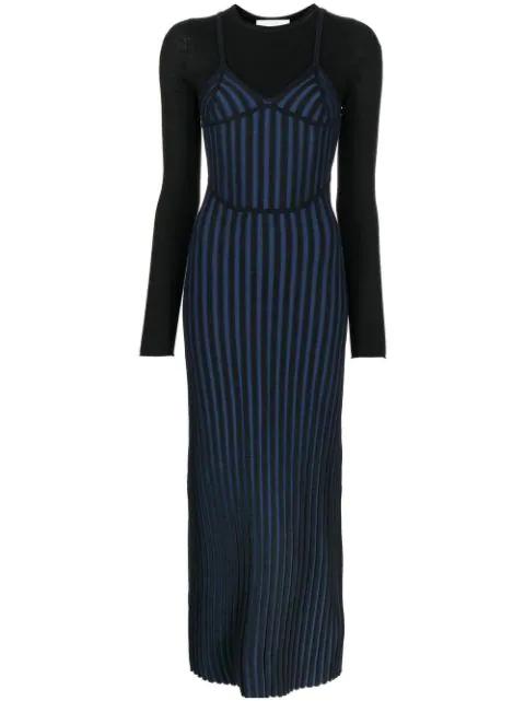 two-tone corset dress by DION LEE