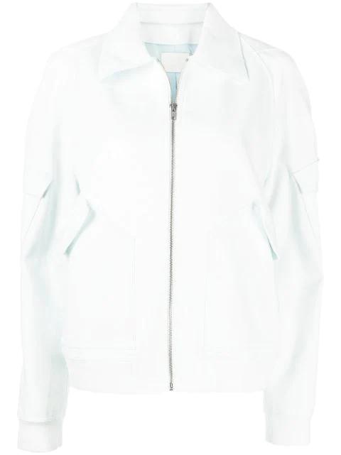 zip-up fitted bomber jacket by DION LEE
