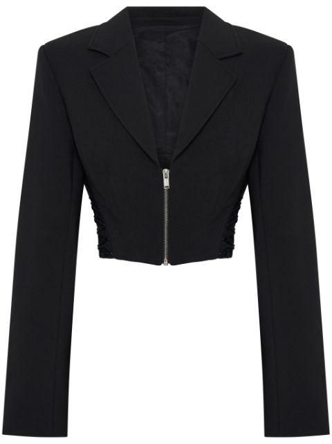 zipped cropped blazer by DION LEE