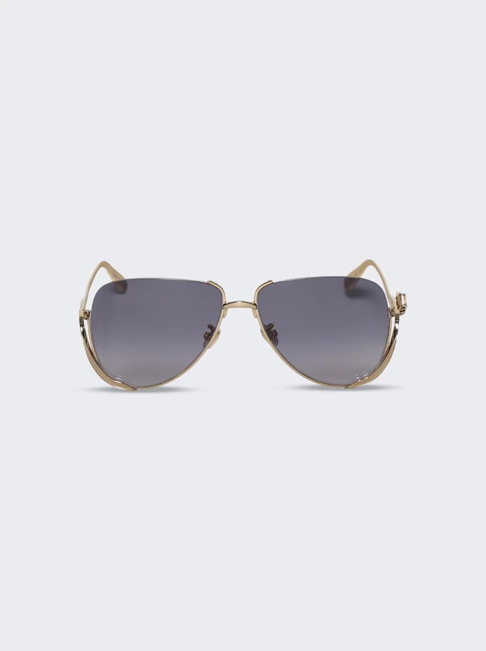 Bow A2U Sunglasses Shiny Gold and Gradient Smoke Lenses by DIOR