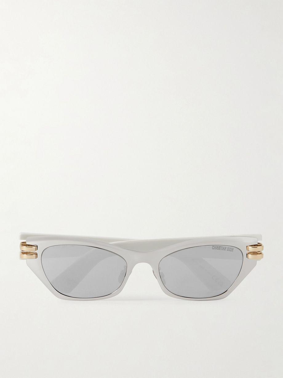 CDior B3U cat-eye silver-tone and acetate sunglasses by DIOR
