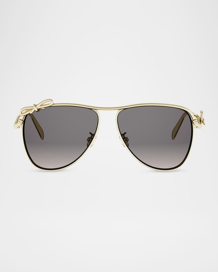 Dior Bow A1U Metal Aviator Sunglasses by DIOR