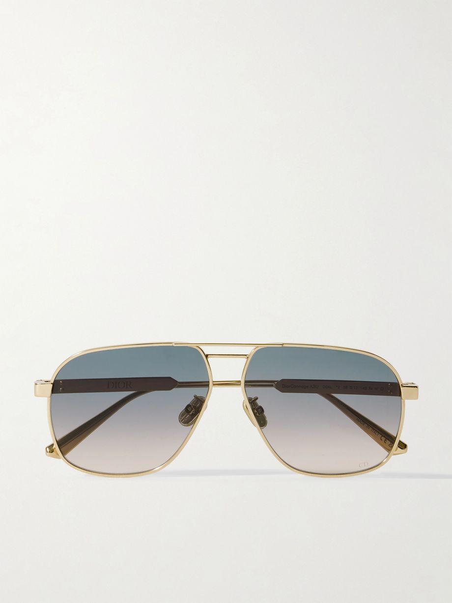 DiorCannage A3U aviator-style rose gold-tone sunglasses by DIOR