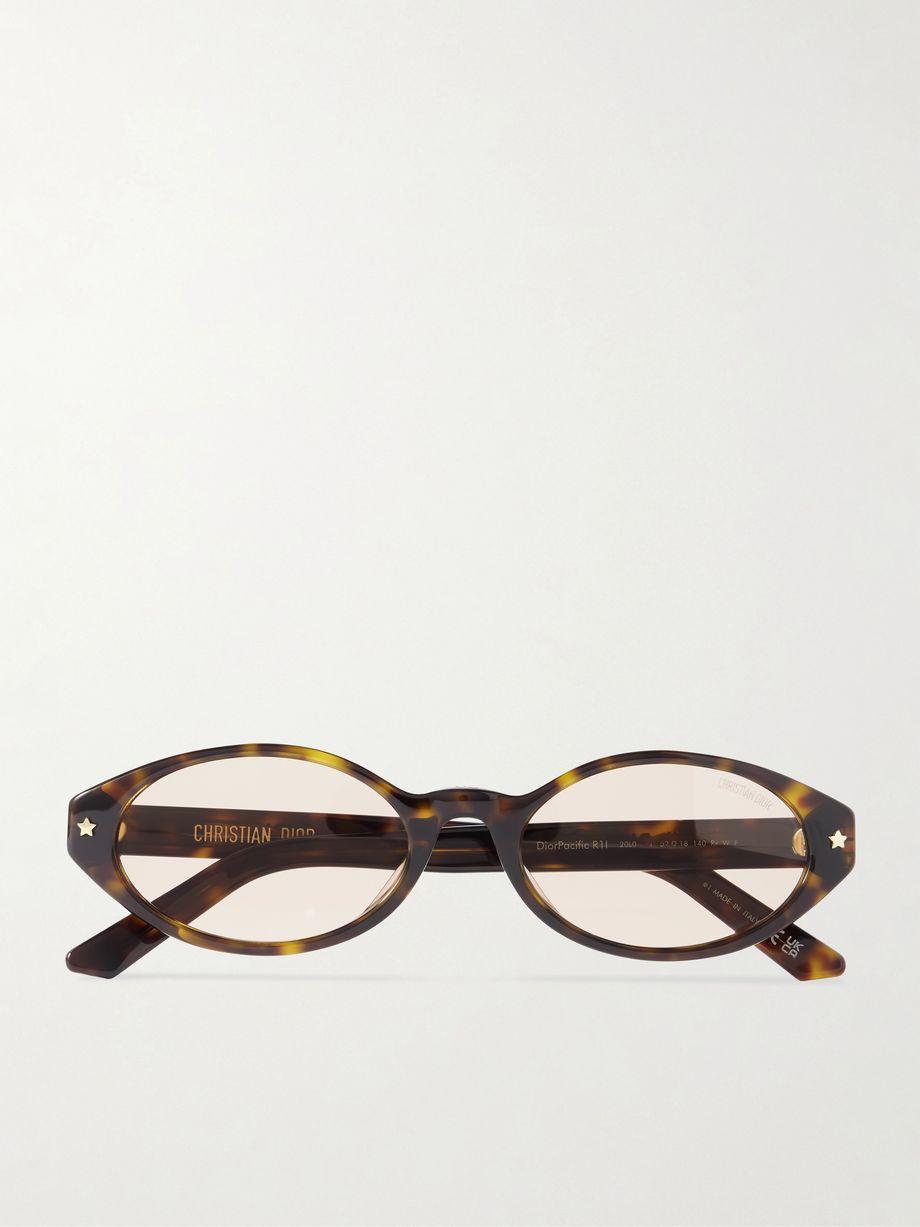 DiorPacific R1I oval-frame tortoiseshell acetate sunglasses by DIOR