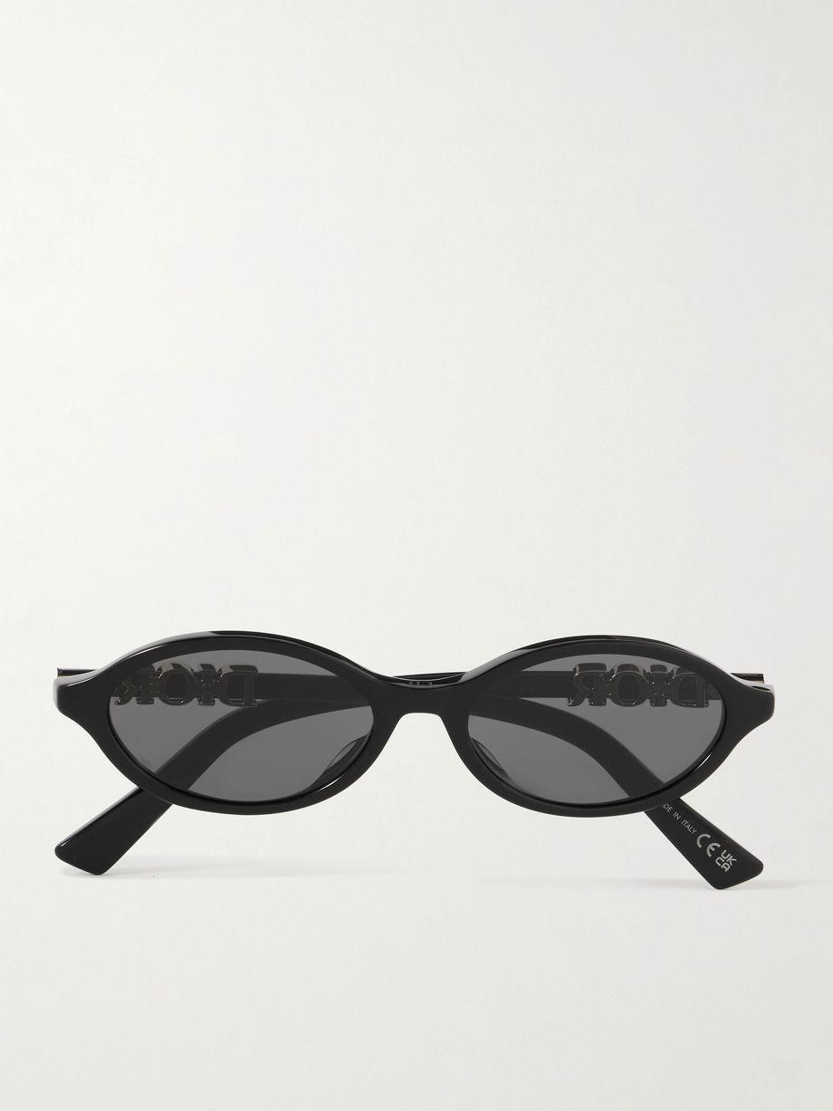 DiorTreasure R1I embellished oval-frame acetate sunglasses by DIOR