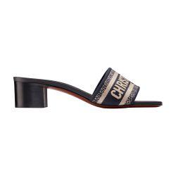 Dway in embroidered cotton mules by DIOR