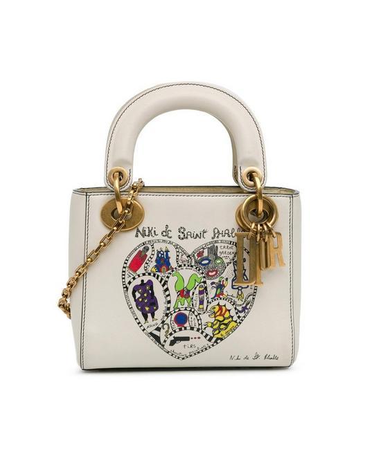 Preloved Niki de Saint Phalle Mini Calfskin Lady - White Messenger by DIOR Preloved Niki de Saint Phalle Mini Calfskin Lady - White Messenger by DIOR