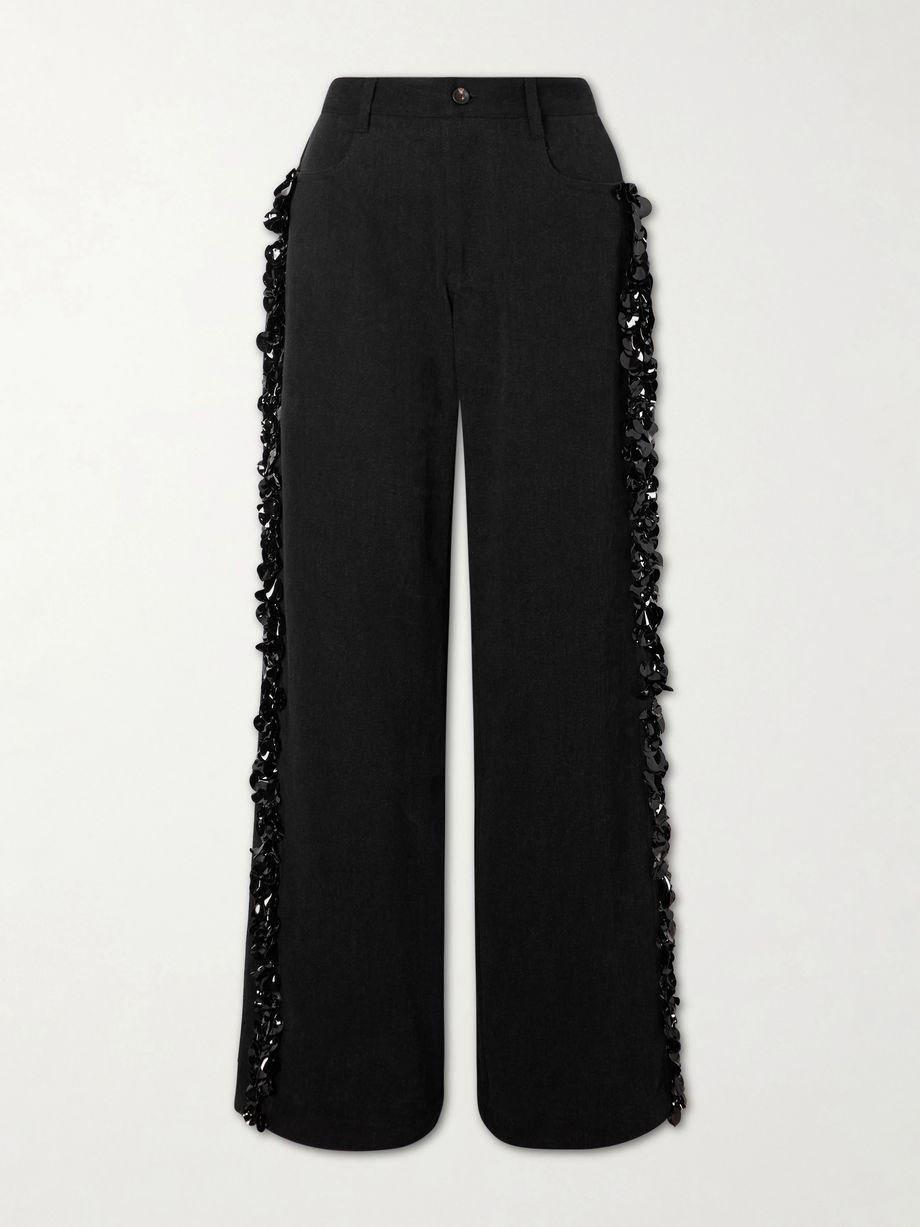 Burro embellished wide-leg jeans by DIOTIMA