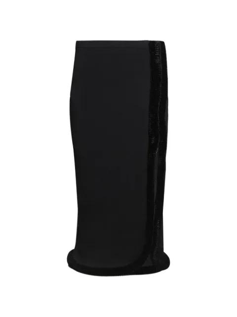 Castries velvet-trim skirt by DIOTIMA