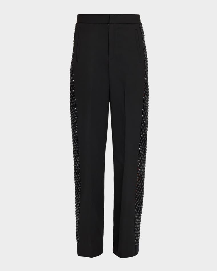 Crystal Tosh Crystal-Embellished Trousers by DIOTIMA
