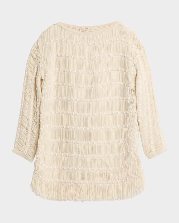 Notte Crystal Fringed Knit Mini Dress by DIOTIMA