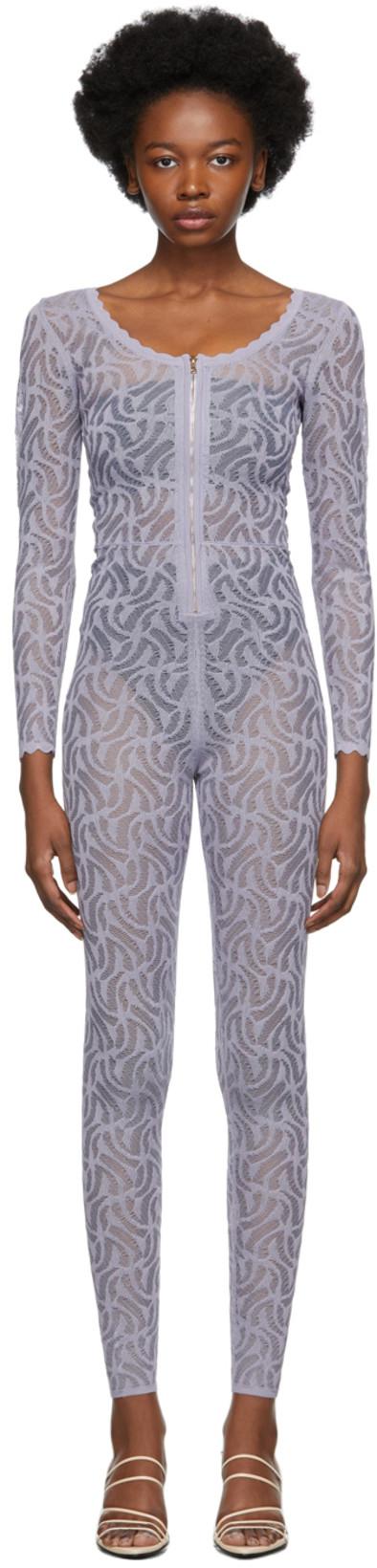 Purple Lace Jumpsuit by DIOTIMA