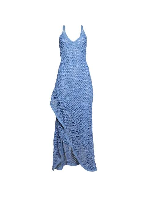 Riki asymmetrical crochet midi dress by DIOTIMA