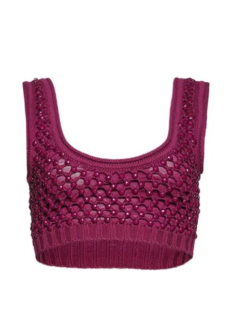 beaded crocheted cropped top by DIOTIMA