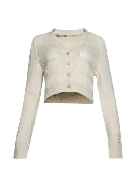 textured cropped cardigan by DIOTIMA