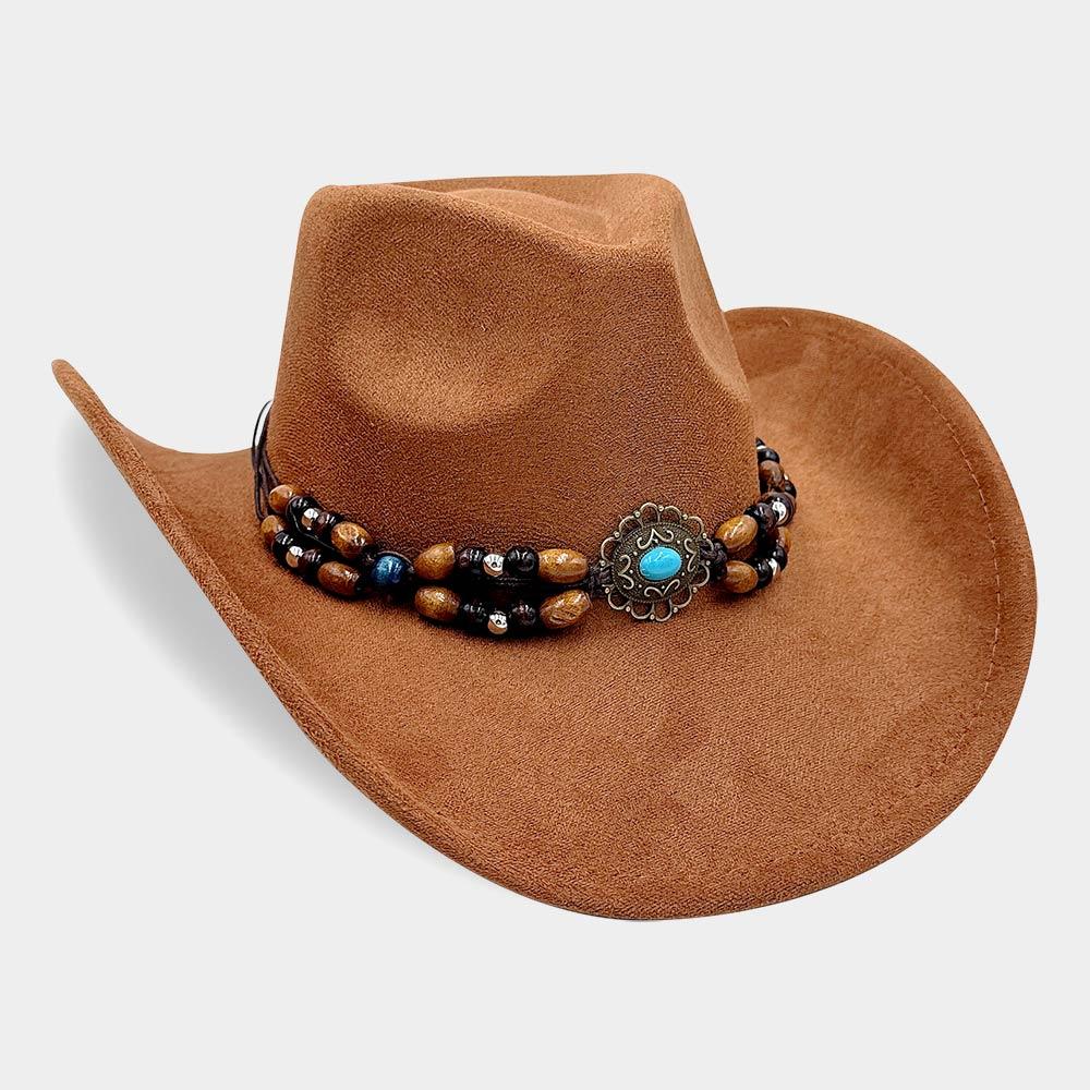 Beaded Western Concho Band Cowboy Hat by DISCONTINUED