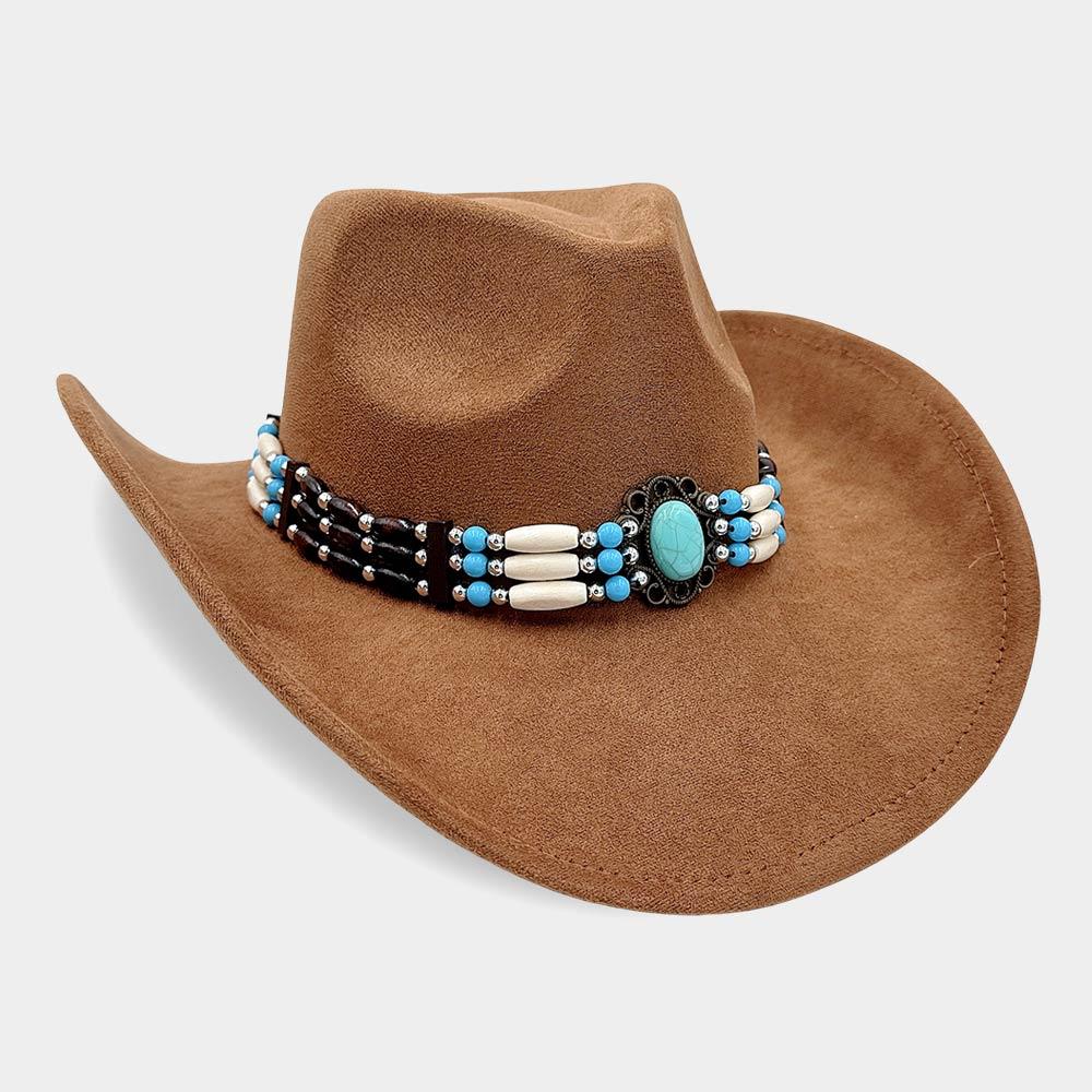Beaded Western Concho Band Cowboy Hat by DISCONTINUED