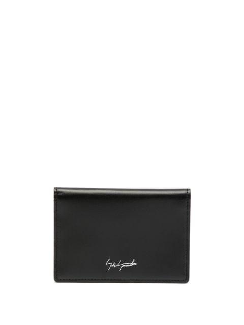 logo-print bi-fold leather wallet by DISCORD YOHJI YAMAMOTO