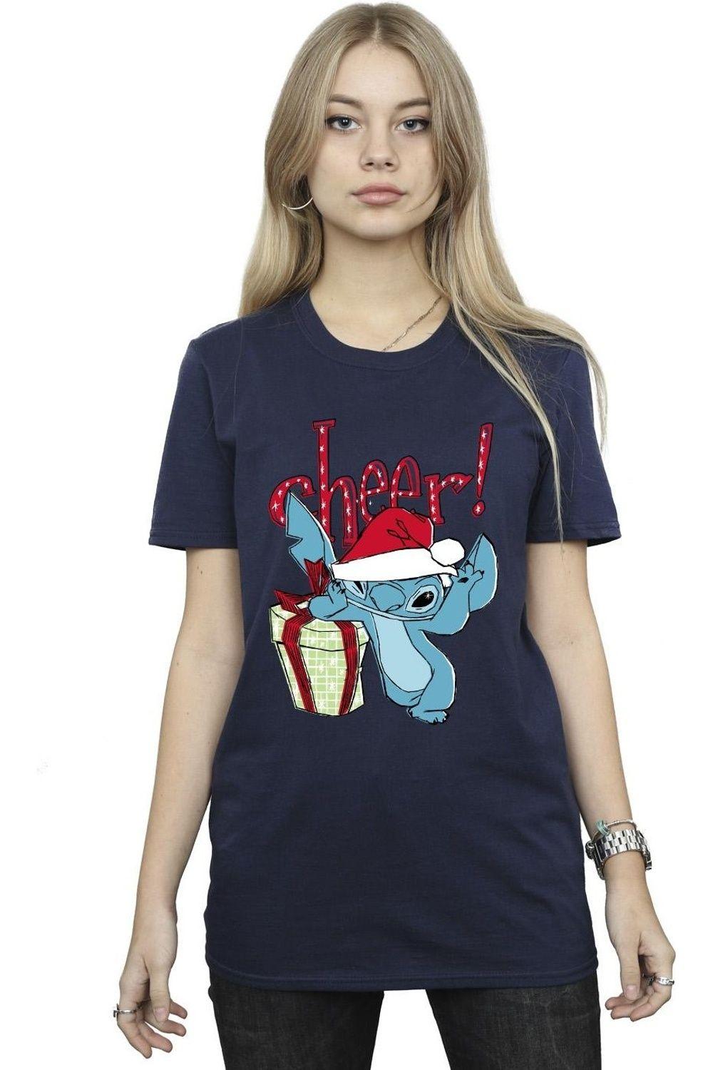 Lilo And Stitch Cheer Cotton Boyfriend T-Shirt by DISNEY