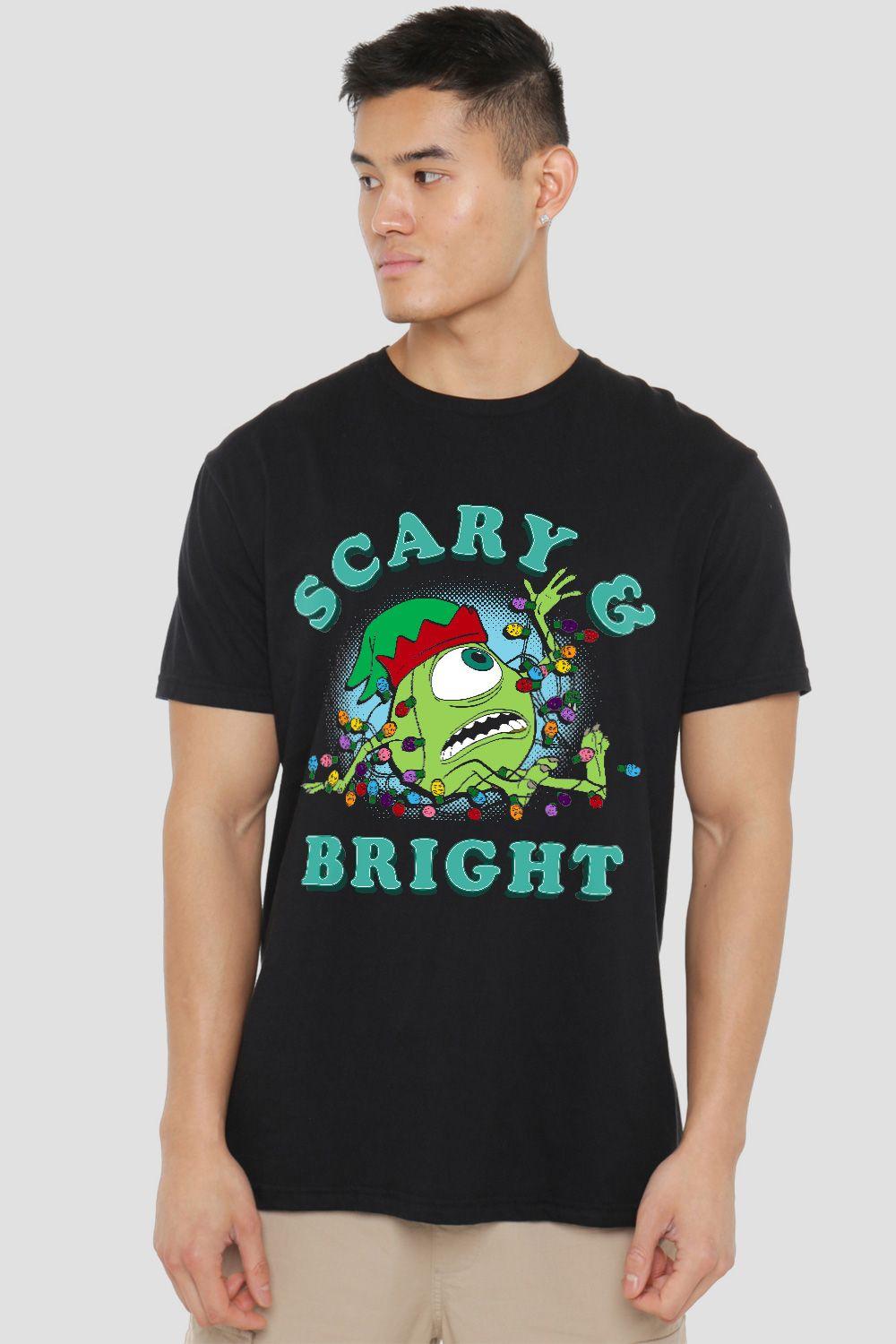 Mike Scary And Bright Mens T-Shirt Black by DISNEY