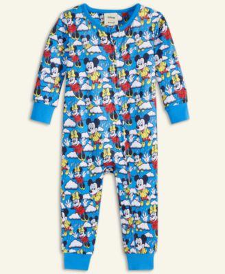 Baby Mickey Mouse & Minnie Mouse Parade Balloon Knit One Piece Sleeper, Macy's Exclusive by DISNEY | MACY'S