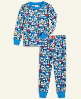 Toddler 2T-4T Mickey Mouse & Minnie Mouse Parade Balloon Knit Pajamas Set, Macy's Exclusive by DISNEY | MACY'S